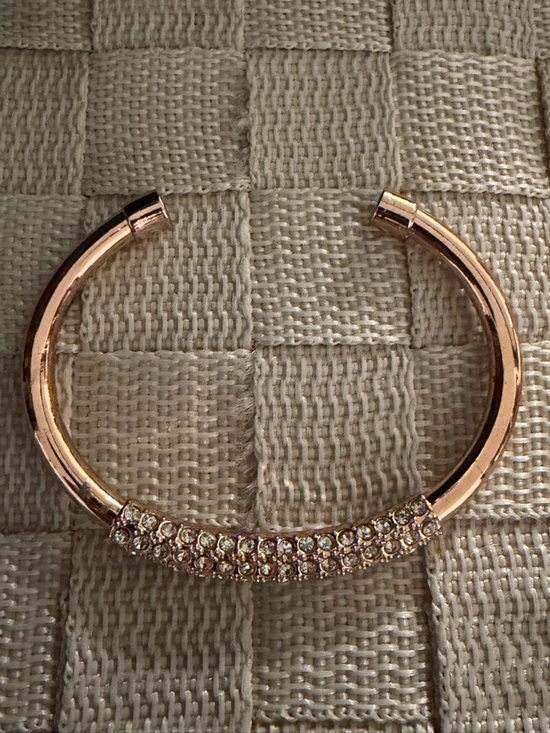 Jewelry - Rose Gold Crystal Pavé Cuff Bracelet - Women's Jewelry